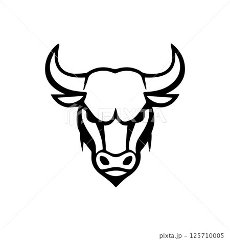 Bull head logo and symbol illustration 125710005