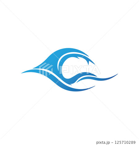 Water logo design illustration and fire symbol Water logo design illustration and fire symbol 125710289