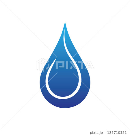 Water logo design illustration and fire symbol 125710321