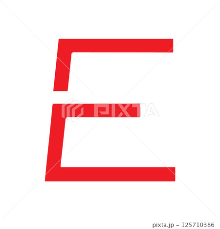 Creative letter E logo design graphic 125710386