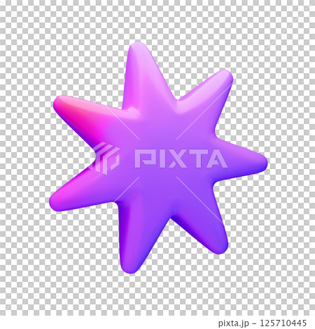 Pop colorful abstract 3D illustration 125710445