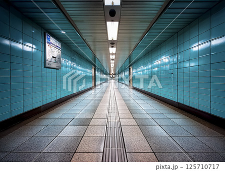 地下道、地下歩行空間のイメージ素材 125710717