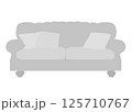 Sofa silhouette vector illustration. Couch sofa furniture silhouette vector on a white background 125710767