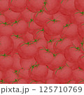 Seamless pattern with tomatoes. Vector color illustration. Vegetable texture for wallpaper, design of sites and your design 125710769
