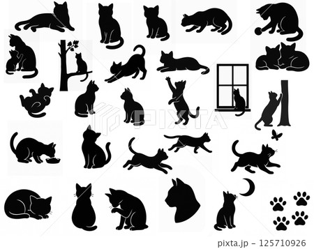 猫の可愛いアイコン 猫の可愛いアイコン 125710926