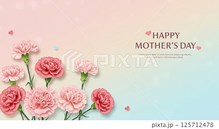 ピンクカーネーション　メッセージ 125712478