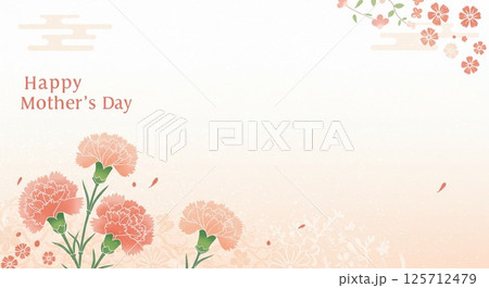 赤いカーネーション　カード 125712479