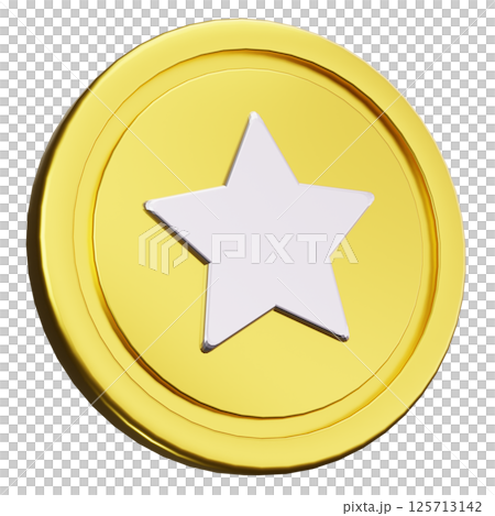 Gold Star 3D Icons 125713142