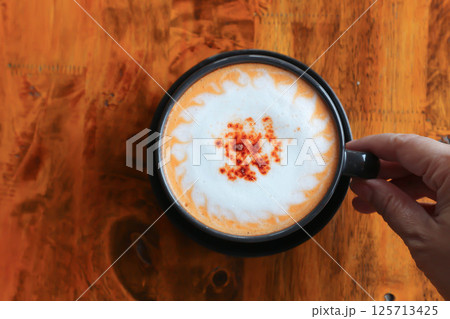 milk tea, Thai tea or Thai milk tee or hot Thai tea or hot milk tea 125713425