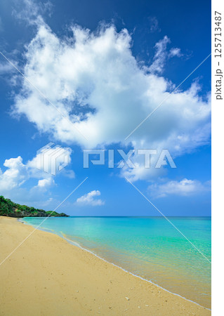真夏の太陽と青い海が出迎える石垣島　デジタルデトックス 125713487