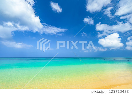 エメラルドグリーンの美しいビーチ 石垣島の空気に癒される休日 エメラルドグリーンの美しいビーチ 石垣島の空気に癒される休日 125713488