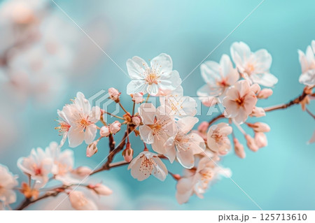Close-Up of Blooming Cherry Blossoms Close-Up of Blooming Cherry Blossoms 125713610
