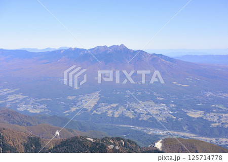 山梨県甲斐駒ヶ岳　黒戸尾根から望む八ヶ岳連峰 125714778