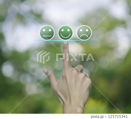 Business customer service evaluation and feedback rating concept Business customer service evaluation and feedback rating concept 125715341
