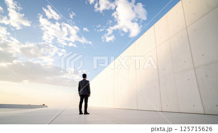 ビジネスマンに立ちはだかる壁 ビジネスマンに立ちはだかる壁 125715626