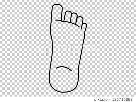 Simple left sole icon 125716898