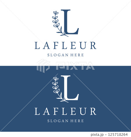 Hand drawn organic lavender flower logo template design.Logo for cosmetic, beauty,tea,oil,herb. Hand drawn organic lavender flower logo template design.Logo for cosmetic, beauty,tea,oil,herb. 125718264