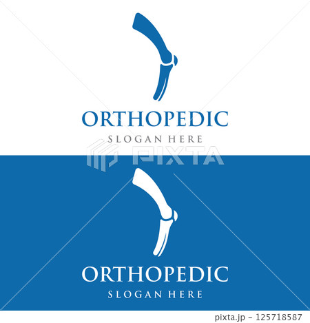 Bone or orthopedic logo template design for bone care and bone health. 125718587