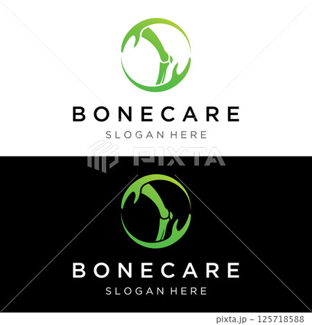 Bone or orthopedic logo template design for bone care and bone health. 125718588