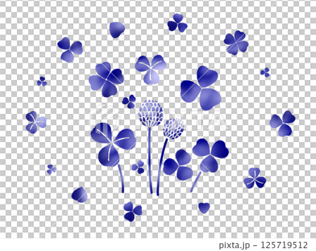 クローバーの背景（水彩）　B-1 125719512