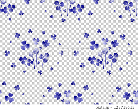 三葉草無縫圖案(水彩畫)B-1' 三葉草無縫圖案(水彩畫)B-1' 125719513