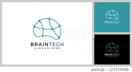 brain technology logo design vector template brain technology logo design vector template 125720046