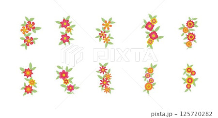 set of flower logo vector template full color set of flower logo vector template full color 125720282