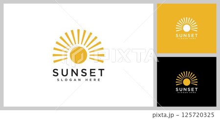 sun logo vector icon design 125720325