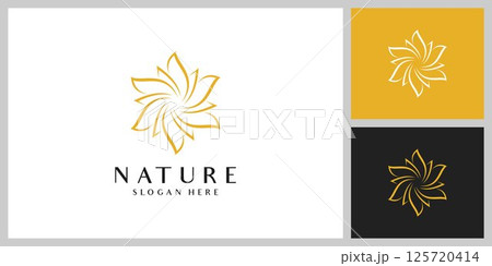 flower nature logo design template vector flower nature logo design template vector 125720414