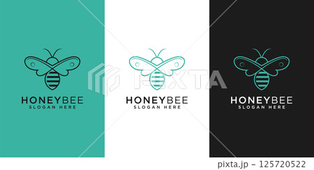 honey Bee animals logo vector 125720522