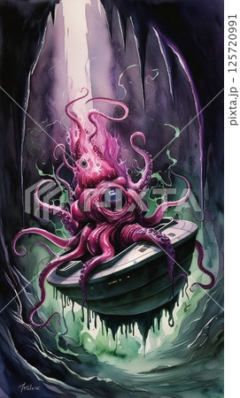 異世界の洞窟に住む触手型モンスター 異世界の洞窟に住む触手型モンスター 125720991