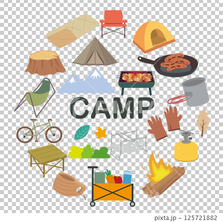 アウトドアキャンプレジャーセット 125721882