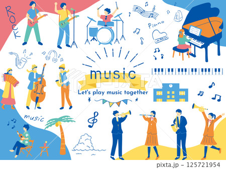 音楽を楽しむ人達 125721954