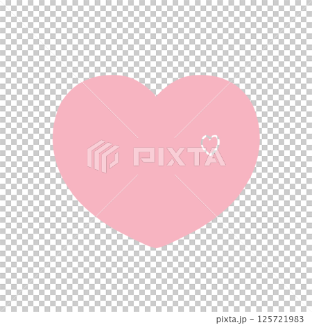 Hand-drawn heart - delicate, soft and fluffy colors - Toki-iro (traditional Japanese color) 125721983