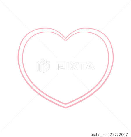 手描きのハート - 繊細でふんわりとした柔らかな色合い - 鴇色(日本の伝統色) 手描きのハート - 繊細でふんわりとした柔らかな色合い - 鴇色(日本の伝統色) 125722007