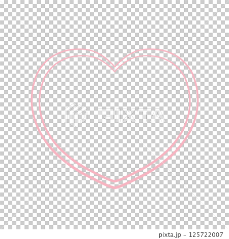 手描きのハート - 繊細でふんわりとした柔らかな色合い - 鴇色(日本の伝統色) 手描きのハート - 繊細でふんわりとした柔らかな色合い - 鴇色(日本の伝統色) 125722007