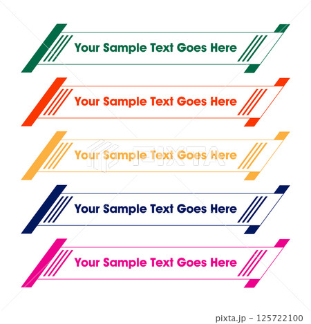 Lower Third Vector Template. Lower Thirds Pack. Modern Lower third Vector Banner Template Design great for animation, online presentation, any many other similar purposes. 125722100