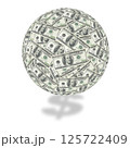 One hundred dollar bill globe 125722409