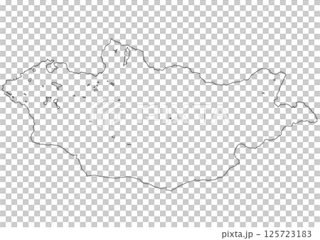 Blank map of Mongolia 125723183