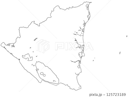 白地図 ニカラグア 白地図 ニカラグア 125723189
