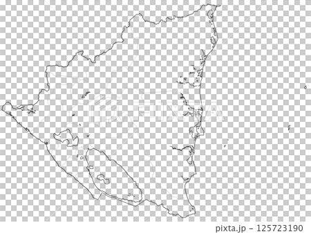 Blank map Nicaragua 125723190