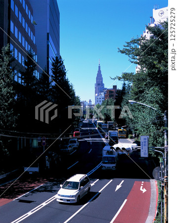 20年以上前の東京の風景 神宮前一丁目の歩道橋から代々木方面を望む 125725279