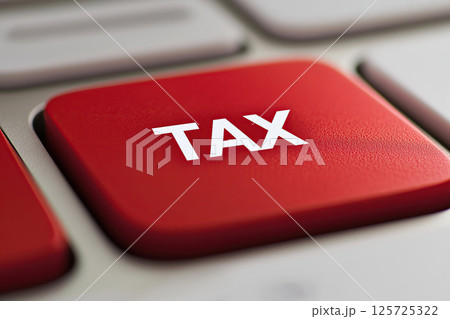 Word Tax button on computer keyboard 125725322