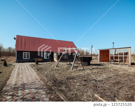 Charming Rustic House with a Playground Situated in a Beautifully Serene Landscape 125725520