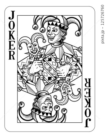 Joker Card Design from Deck of Playing Cards 125726760