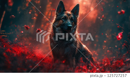 輝く犬 125727257