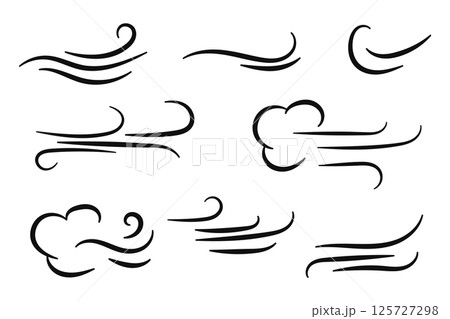 Wind Doodle Line Art Collection 125727298