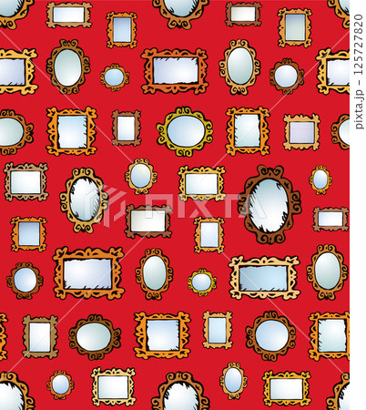 Framed mirrors. Vector drawing pattern Framed mirrors. Vector drawing pattern 125727820