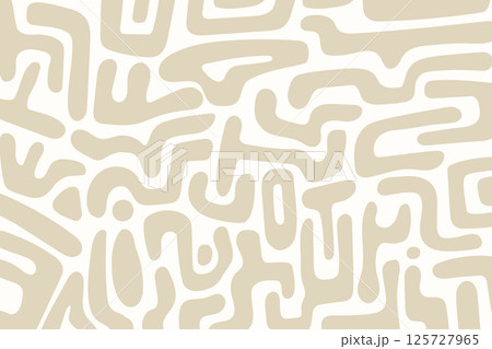 Vintage Memphis Doodle Pattern in Gray and White.Vector illustration 125727965