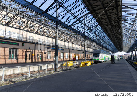 【フィンランド】ヘルシンキ駅の列車 【フィンランド】ヘルシンキ駅の列車 125729000